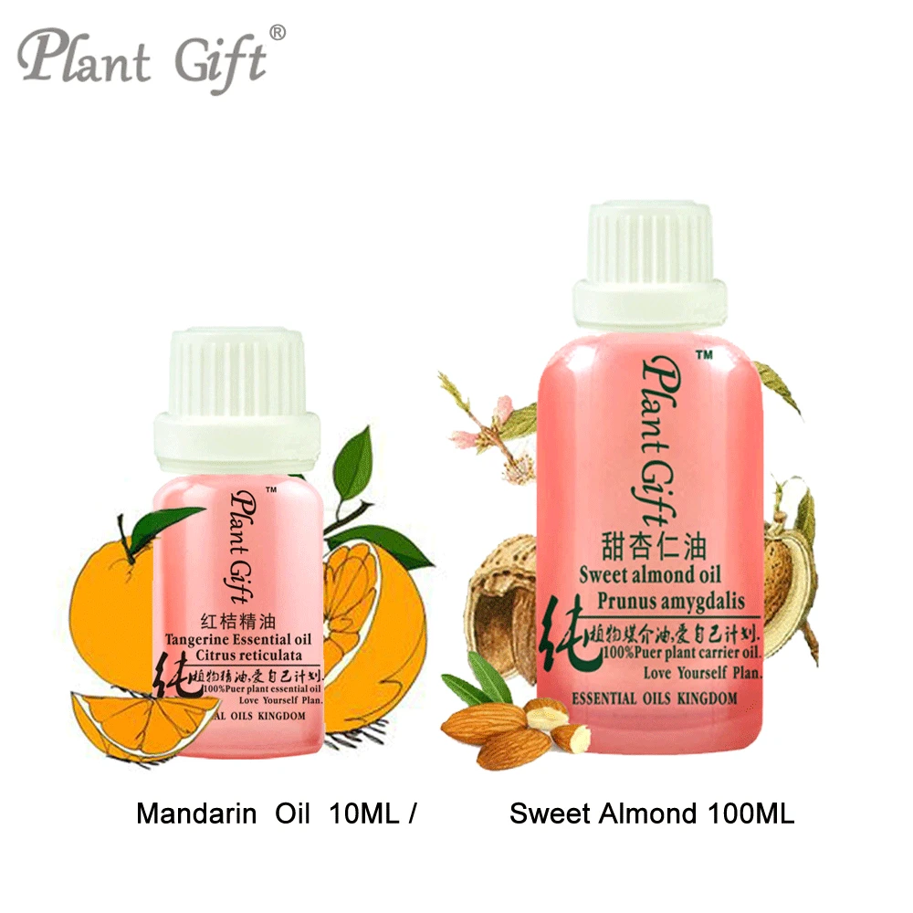 100 pure plant essential oils orange oil mandarin / sweet almond Aid