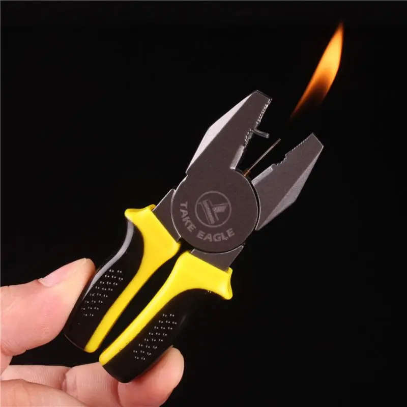 

Pliers Shaped Jet Torch Cigarette Lighter Fire Starter Butane Gas Refillable Flame Switchable Tobacco Pipe Lighter Survival Tool