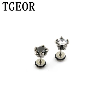 

free shipping illusion cheaters 20pcs 6mm Stainless Steel gem cubic zircon Ghost gripper piercing fake plugs