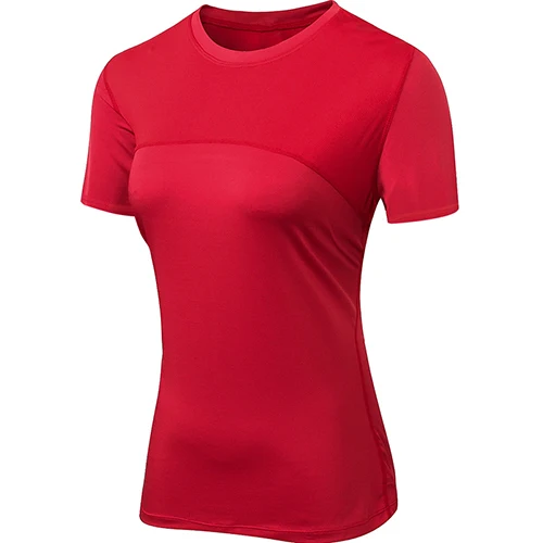 Женские топы для йоги, быстросохнущие спортивные футболки без рукавов для фитнеса, одноцветные топы для бега в спортзале, облегающие футболки для йоги, черная одежда для фитнеса - Цвет: Красный