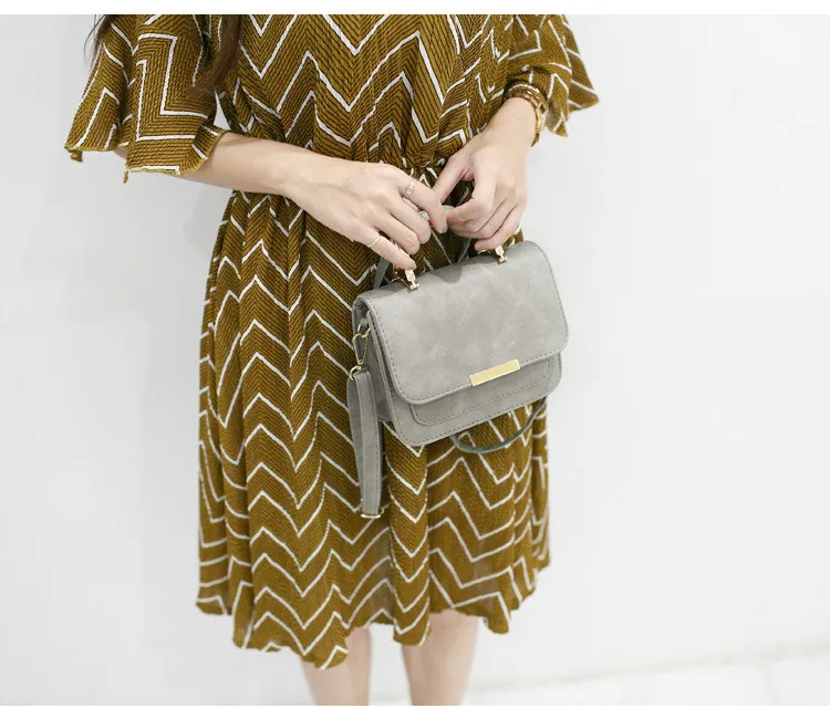 6 2016 Korean Style New Arrival Messenger Pack Shoulder Bags Fashion Personality Chain Mini Handbags Small Square Package