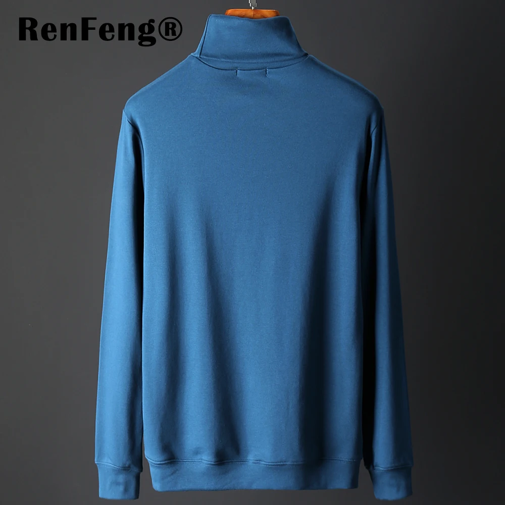 Sweater thicken Men 2018 Male Brand Casual Slim T shirts Man Pullover Men Knitwear Double collar Turtleneck Men's Underwear XXX (3)
