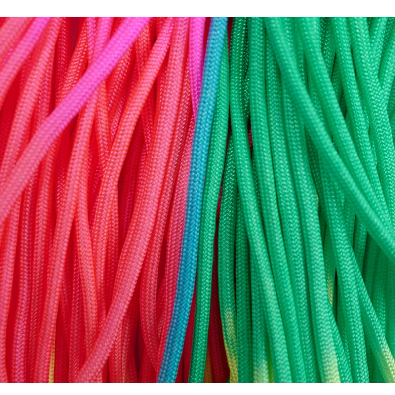 YOUGLE الملونة قوس قزح الحبل المظلة الحبل Paracord التعادل صبغ نمط النوع الثالث 7 ستراند 550 Paracord 5 m 10 m 20 m