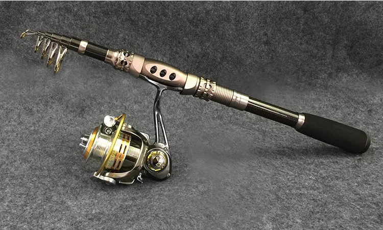 Super Strength Carbon Fiber Fishing Rod Telescopic Fishing Pole Metal Reel Seat Spinning Fishing Rod Sea Fishing Tackle (7)