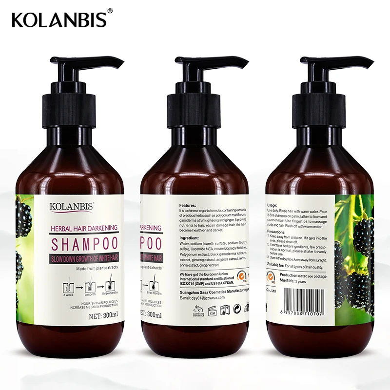 Green Natural Nourishing Professional Hair Care Herbal White Hair