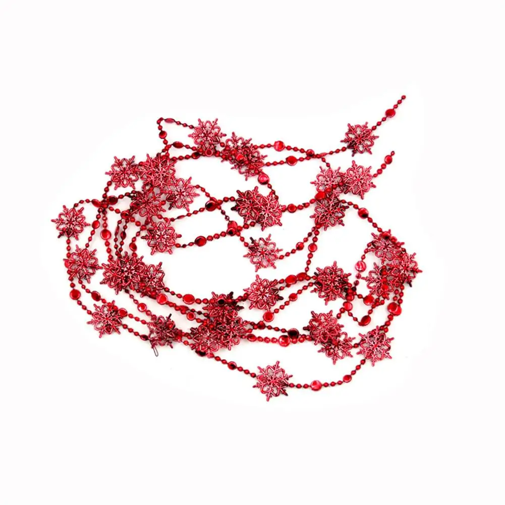 5 шт. Рождественское украшение Снежинка цепь Рождественская елка кулон креативный Новогодний подарок товары для рождественской вечеринки - Цвет: Red