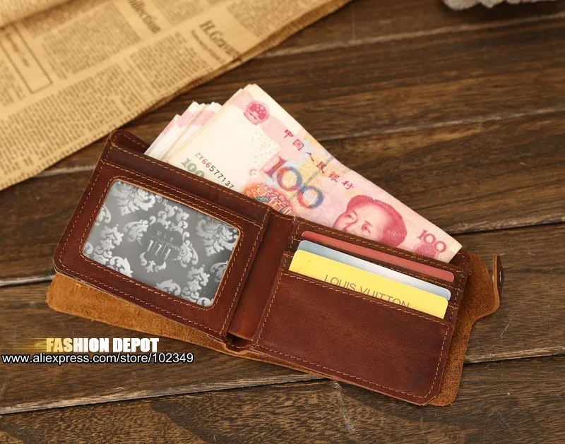 Genuine Leather wallet leather purse 5301-1# (22)