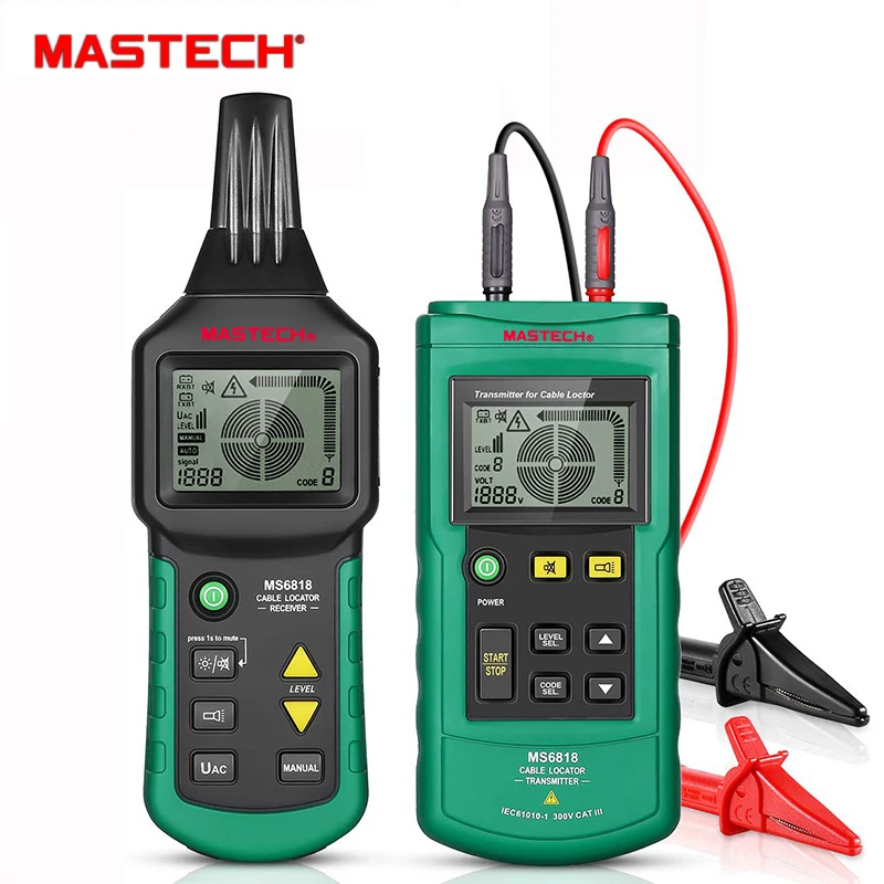 

Mastech MS6818 Wire Tracker Portable Telephone Cable Locator Underground Pipe Detector Professional Cable Toner Finder
