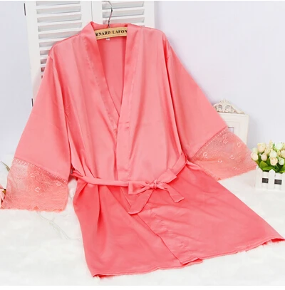 Сексуальные женские халаты со средним рукавом большие размеры M L XL XXL кружевные