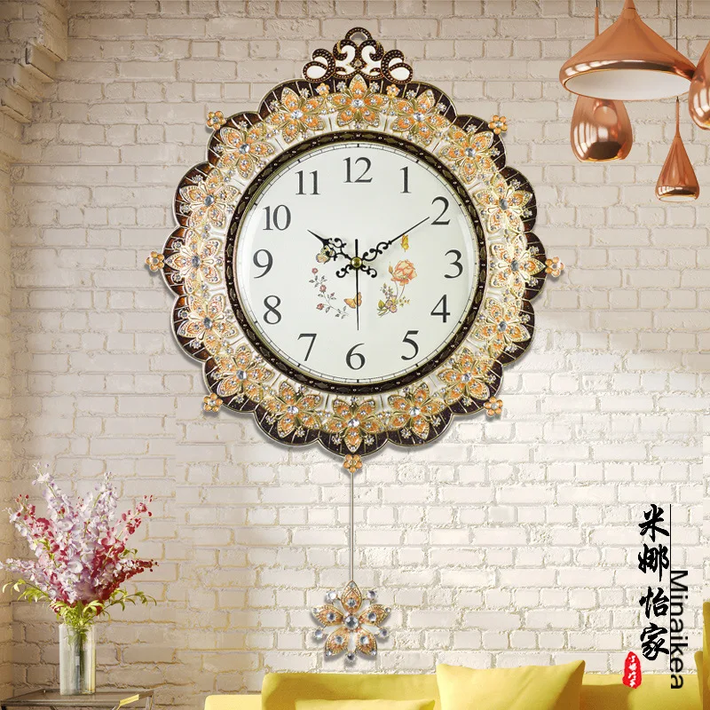 Q 14inches Korean Fashion Large Wall Clock Contemporary Swing Mute