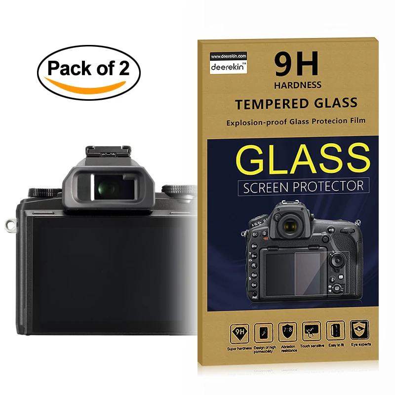 2x Self-Adhesive 0.3mm Glass LCD Screen Protector for Olympus Stylus 1 / Stylus 1s Digital Camera