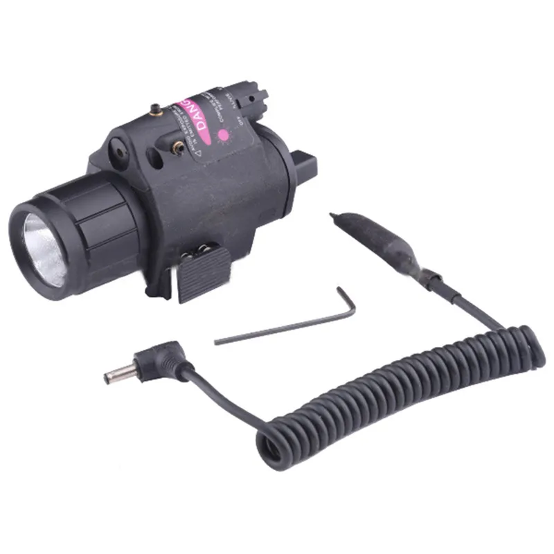 

2 in 1 Tactical Airsoft Gun Light 3 Mode Red Laser Sight+LED Flashlight Pistol Light with Remote Switch Military Weapon Lights