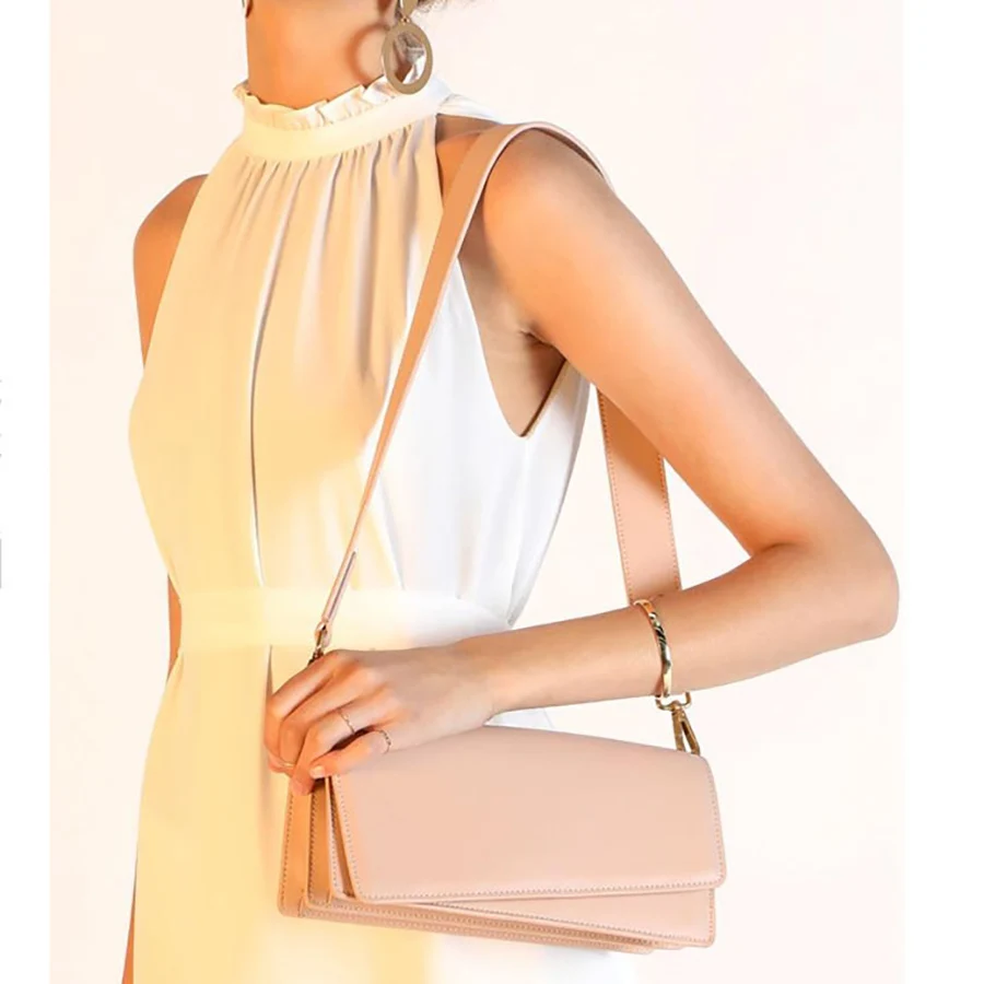 

Luxury Designer Leather Women Handbag Casual Solid Rectangular Women Shoulder Bags Ladies Flap Hand Bags Woman Messenger Bag New