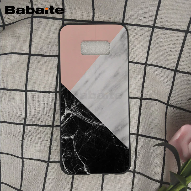 Fashion Geometric Splice Pattern Marble gold pink marble stone