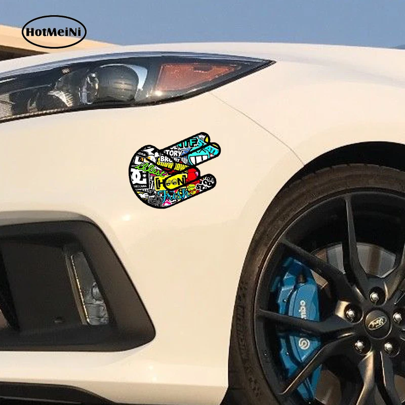 HotMeiNi автомобильный Стайлинг стикер водонепроницаемый Aufkleber бомба рука шокер Jdm