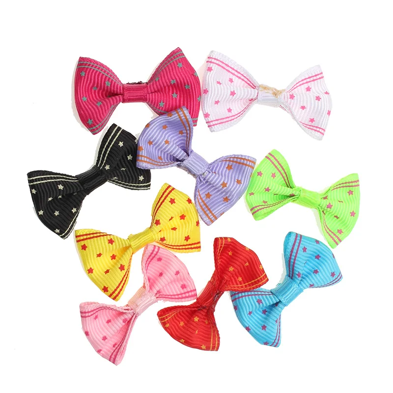 

50pcs Striped Satin Ribbon Flowers Bows Ribbons For Crafts Grosgrain Bow Tie Scrapbooking Wedding Decoration Fit Hair Clip Diy