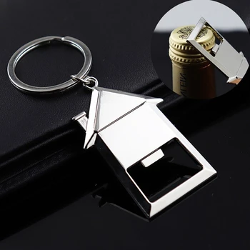 

FREE SHIPPING BY DHL 100pcs/lo New House Keychains with Bottle Opener Novelty Keyrings Gifts for Events