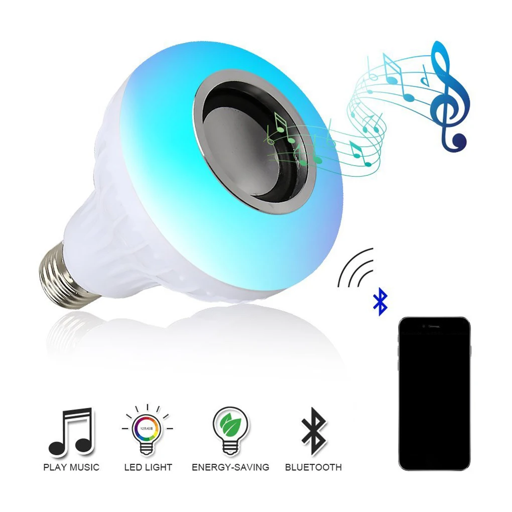 

New E27 Bluetooth Music Led Lightbulb Colorful Led Stage Smart Lightbulb Remote Control Music WiFi Bulb Prom Party Family KTV