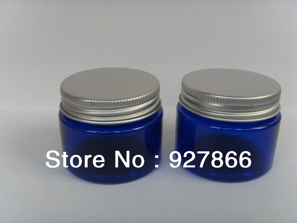 6pcs lot 50g Blue PET Cosmetic Box Bottle Moisturizer Cream Plastic Jar