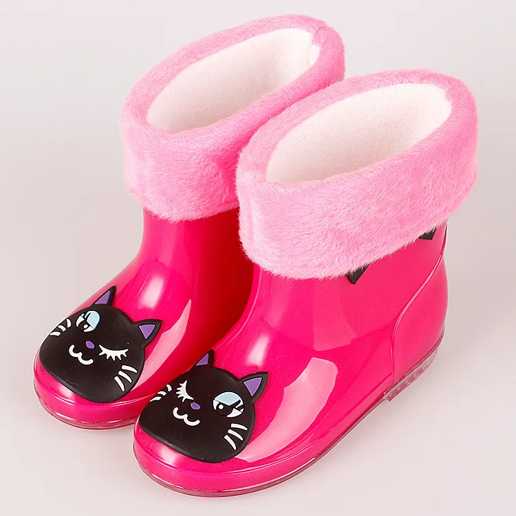 Цветные стерео детские съемные ботинки из хлопка для маленьких детей; теплая зимняя водонепроницаемая обувь для мальчиков и девочек