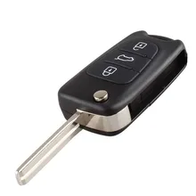 fast delivery Uncut Blade 3 Buttons Flip Folding Car Remote Key Shell Blank Case For Kia K2 K5 Free Shipping