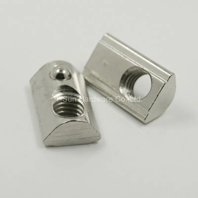 3030 M6 Roll in T Spring Nut / M6 Half Round Elasticity Spring Nut for 3030 Aluminium Profile