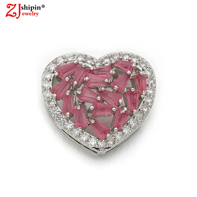 

2019 new love micro-inlaid zircon CZ jewelry accessories connector suitable for DIY jewelry supplies found productionv