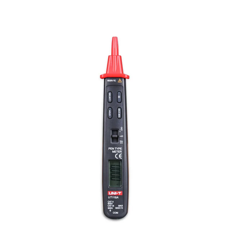 

UNI-T UT118A Pen Type Hold Digital Multimeters Instrumentation LCD AC/DC Voltmeter Resistance Capacitance Tester Diagnostic-tool