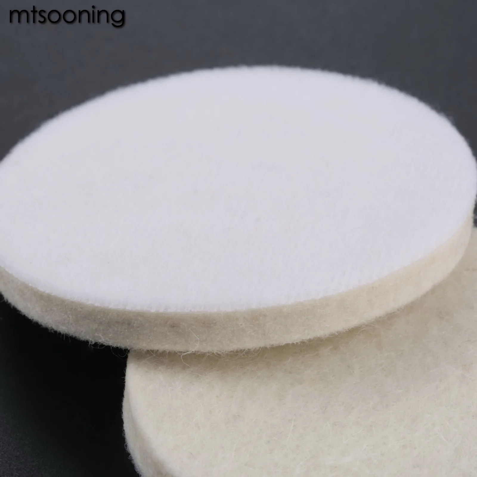 mtsooning 2pcs 3" Inch 75mm Polishing Pad Wool Grinding Buffing Polishing Wheel Disk Sheets Polish Disc Drill Dremel Rotary Tool