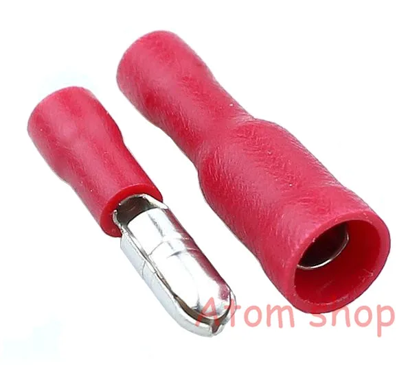 100 шт. FRD (MPD) 1 25 156 red bullet head штекер разъем Клемма быстрый разъем|connector terminal|connector