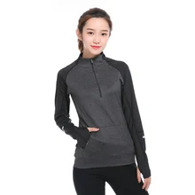 Женская Высокая тянущаяся удобная спортивная рубашка с длинным рукавом, топы для спортзала, женские топы для фитнеса