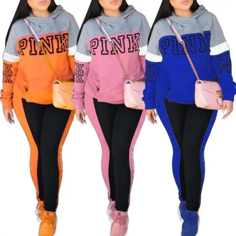 pink plus size jogging suits