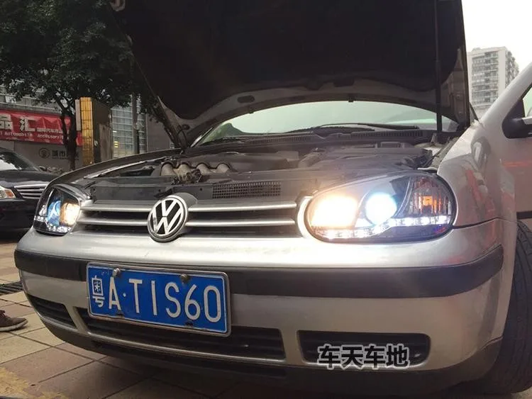 Автомобильный Стайлинг светодиодный HID Rio светодиодный чехол для фары для VW Golf 4 Bi-Xenon объектив ближнего света