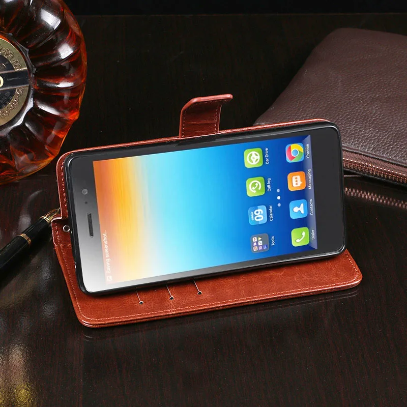 Itgoogo для lenovo S860 чехол Роскошный кожаный флип защитный телефона задняя крышка Wallet
