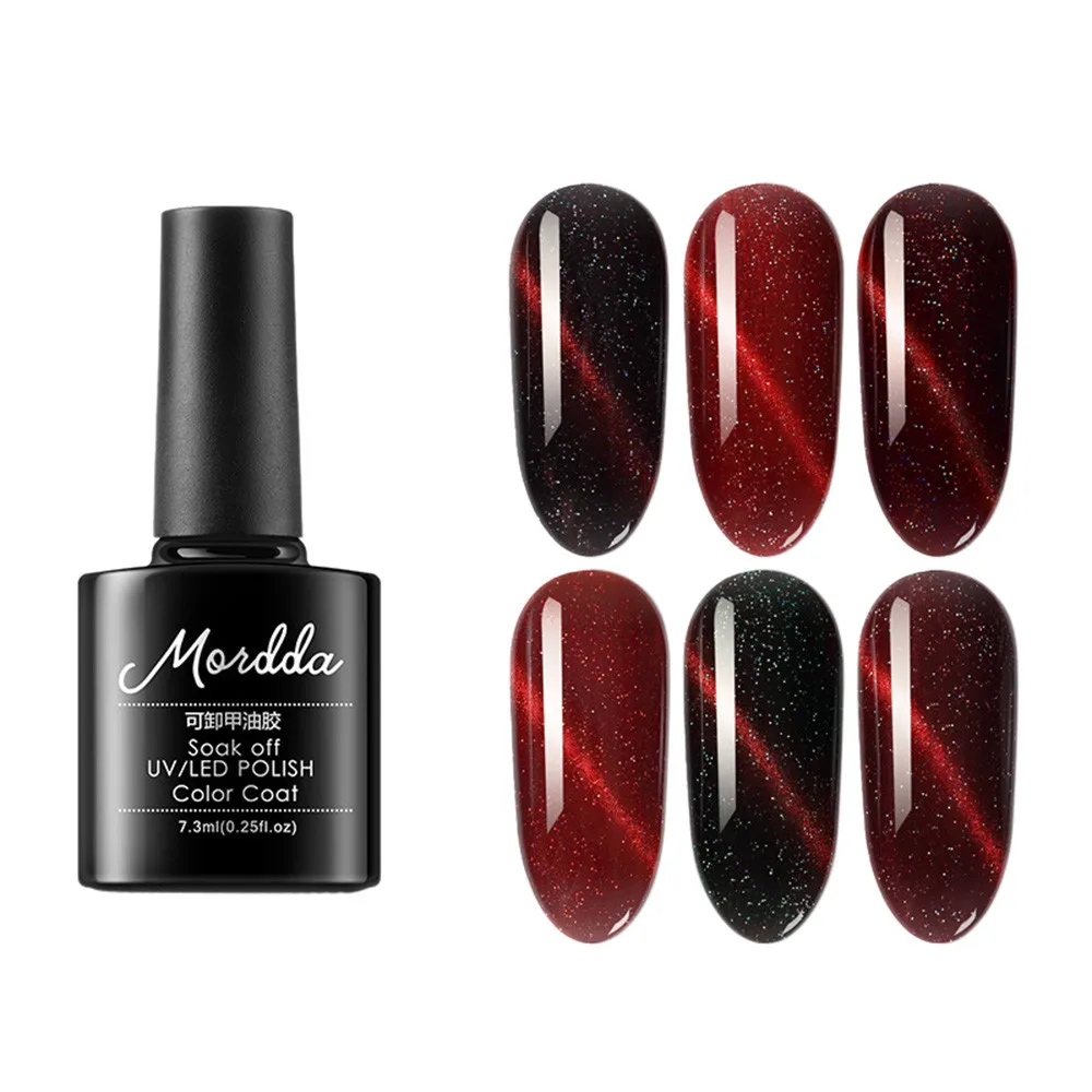 brand new 1PC Nail Polish Shiny 3D Chameleon Cat Eye Gel Long lasting Gradient Starry