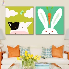 DIY цветные картинки по номерам с цветами простая Анималистическая иллюстрация картина Рисование по номерам Обрамленный дом