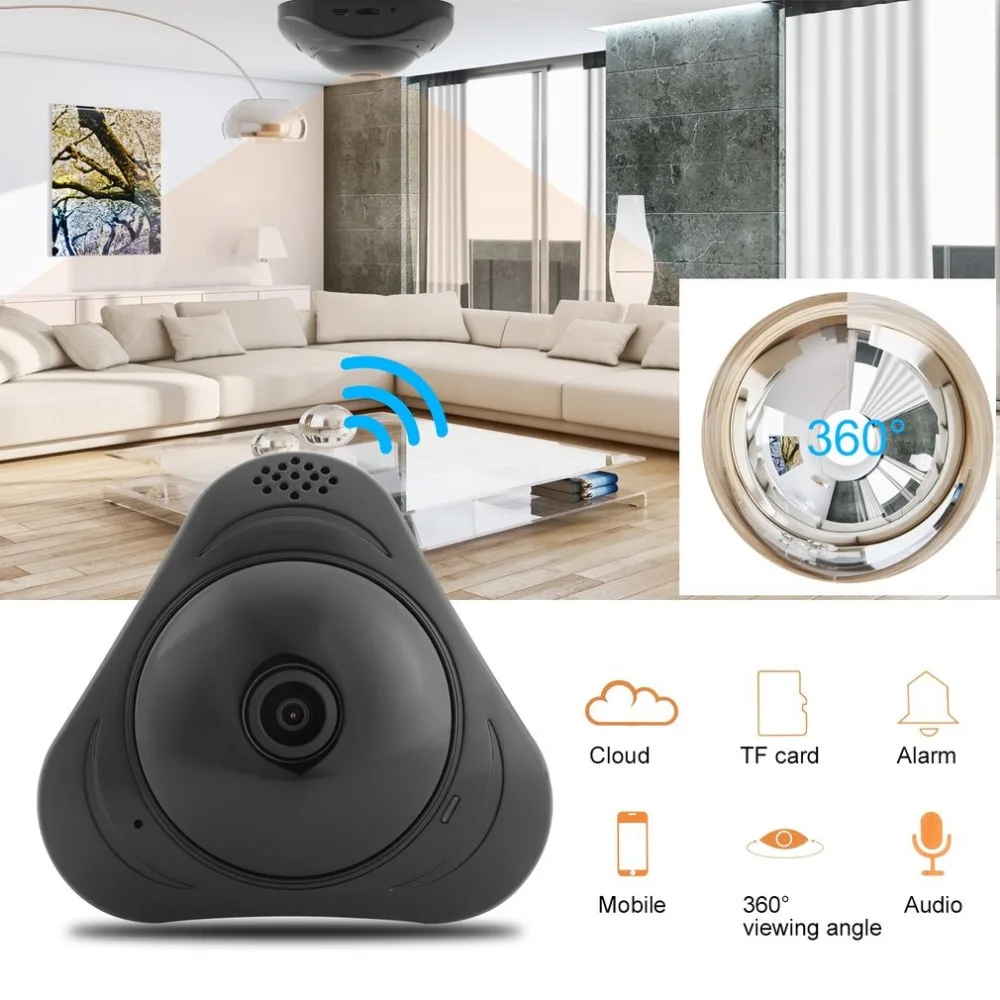 

960P VR WI-FI 360 Degree Panoramic Camera Motion Detection Fisheye'S Smart Wireless IP Camera For Home Monitor EU Plug
