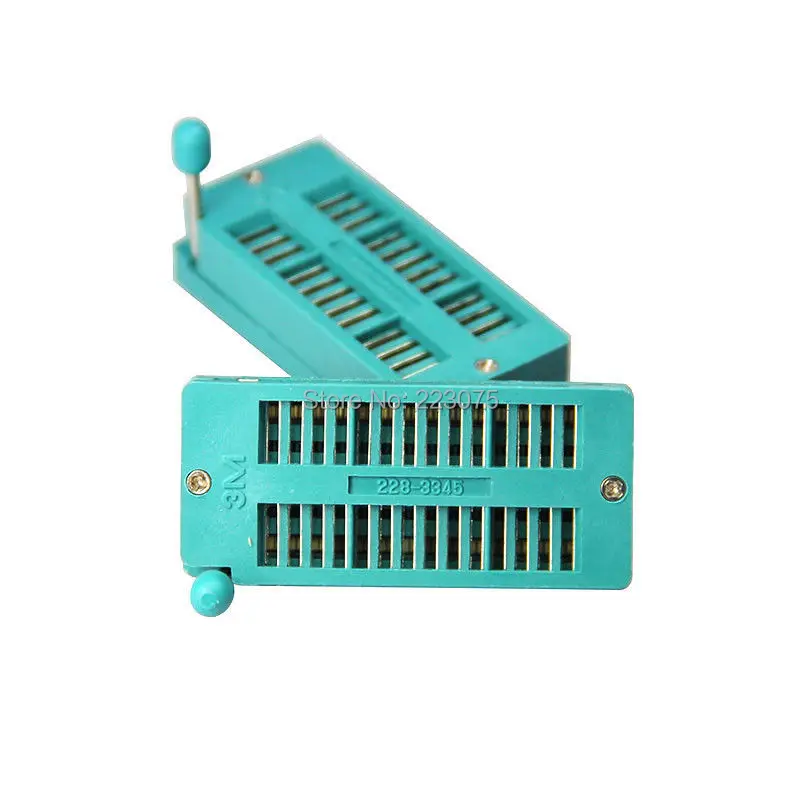 

28 pin 28P 2.54mm Universal ZIF ZIP DIP IC Test Socket Tester Board Socket 10 pcs/lot free shipping