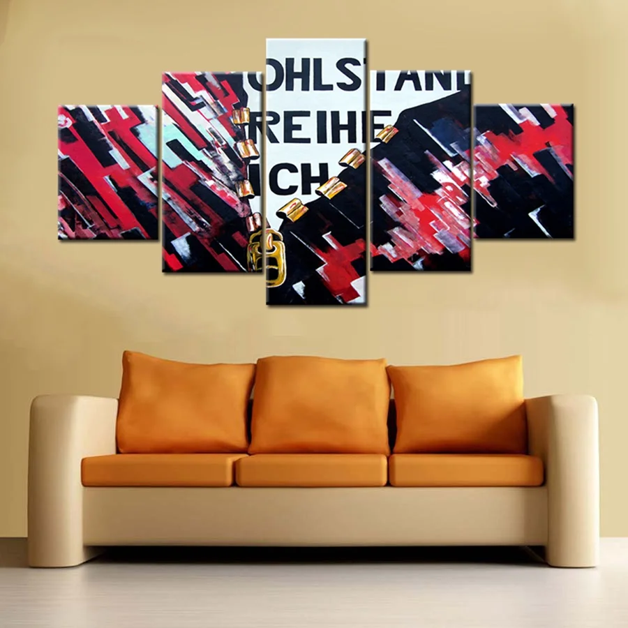 Abstract Color Loose Coat Oil Painting Print on Canvas Cool Office