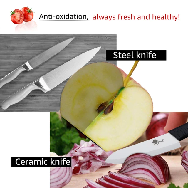 Multi-Color Ceramic Knife Set with Peeler & Holder 2