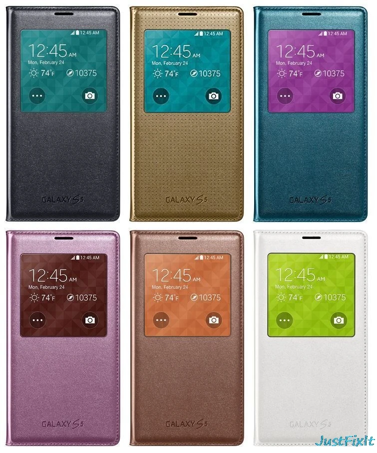 Чехол для Samsung Galaxy S5 S 100% оригинальный чехол с функцией обзора SM G900 G900F бесплатная