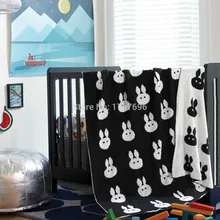 Лидер продаж, детское одеяло с узором кролика, Хлопковое трикотажное детское поперечное одеяло 110 см* 130 см