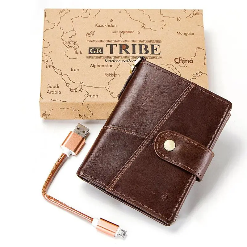 

Smart Wallet RFID Genuine Leather with Alarm GPS Map Bluetooth Taking Photo Record Purse