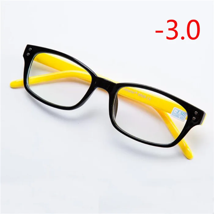 Квадратные хольнитены оправа законченная близорукость очки для женщин и мужчин Оправы из поликарбоната очки для глаз-1,0-1,5-2,0-2,5-3,0-3,5-4,0 - Цвет оправы: Myopia 300