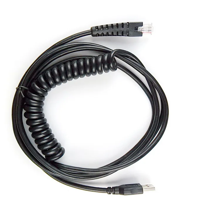 2 шт./лот сканер штрих кода USB кабель спираль 3 м (10 футов) для CINO F680 F780