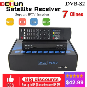 

1 Year Europe C-line Server HD M9S Pro DVB-S2 lnb Satellite Receiver Full 1080P Italy Spain Arabic TV box DVB S2 Media Player