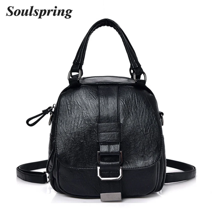 

Brand 2018 First Layer Cow Leather Women Backpacks Famous Brands Genuine Leather 4 Using Backpack/Shoulder/Tote/Crossbody Bag