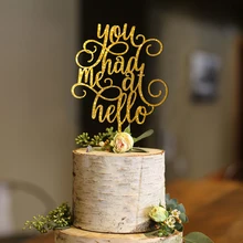 You Had Me At Hello Cake Topper, Wedding Cake Topper, Engagement Cake Topper, Anniversary Cake Topper Wedding Decoration you had me at trombone logo men s sweat shirt