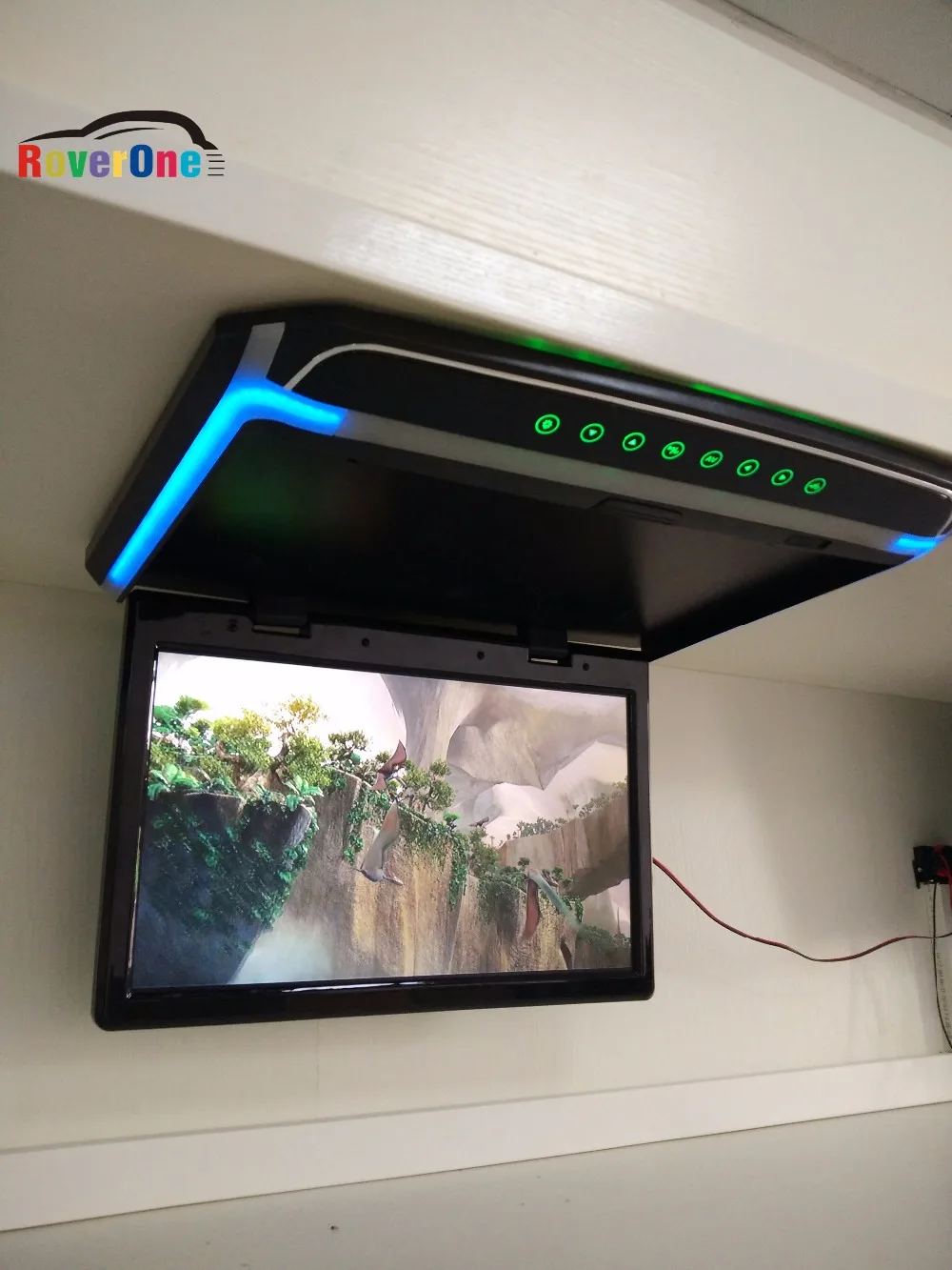 

RoverOne 10.2'' 1024*600 Car Roof Mount LCD Color Monitor Flip Down Screen Overhead Multimedia Video Ceiling Roof Mount Display