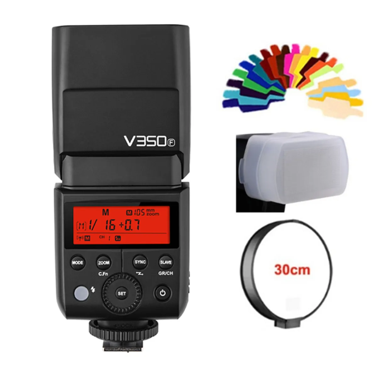 

Godox V350F TTL HSS 1/8000s Speedlite Flash with Built-in 2000mAh Li-ion Battery for Fuji GFX50S X-Pro1 X-T20 X-A3 X100F X100T
